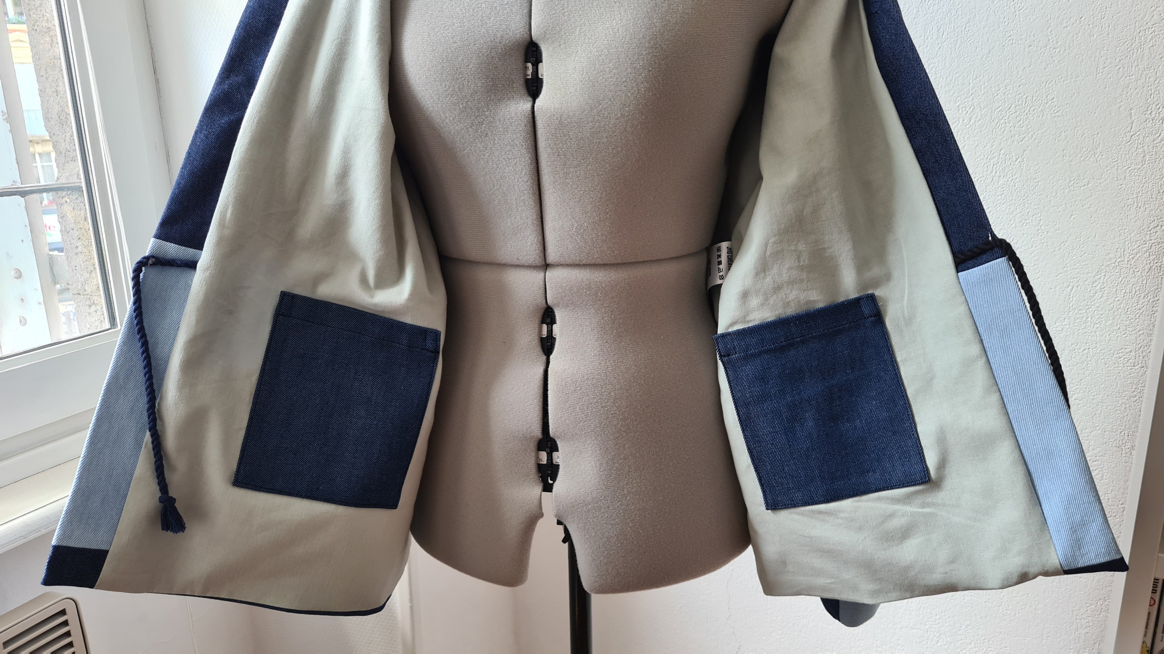 HAORI PATCHWORK BLEU - Ma boutique